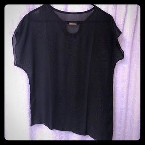 Sheer black short sleeve shirt